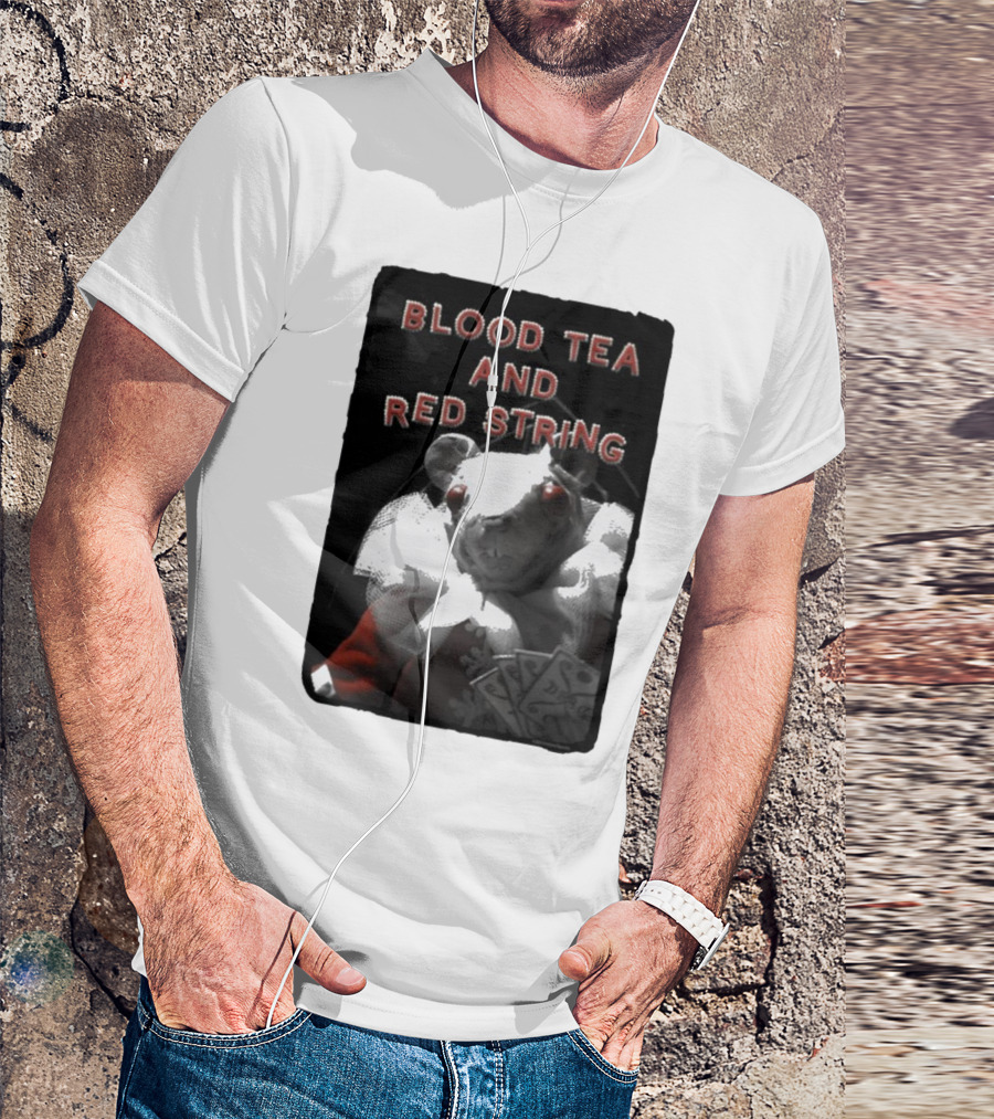Blood Tea And Red String Mouse With Playing Cards T-Shirt