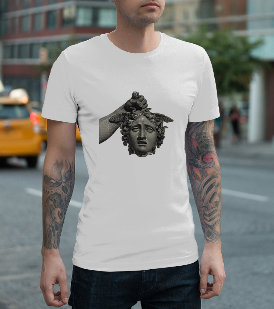 Pekebudha Gorgona Classical Medusa Head T-Shirt