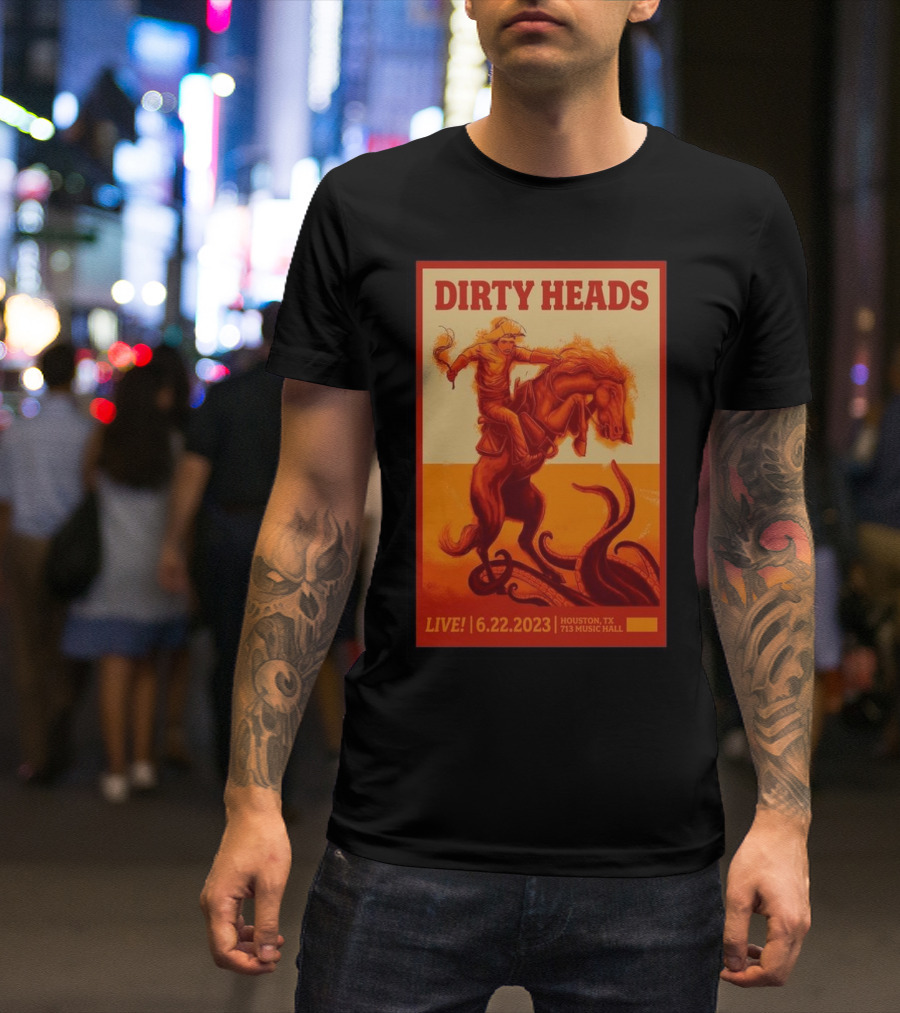 Dirty Heads Live Houston TX 713 Music Hall 6.22.2023 Cowboy And Octopus T-Shirt