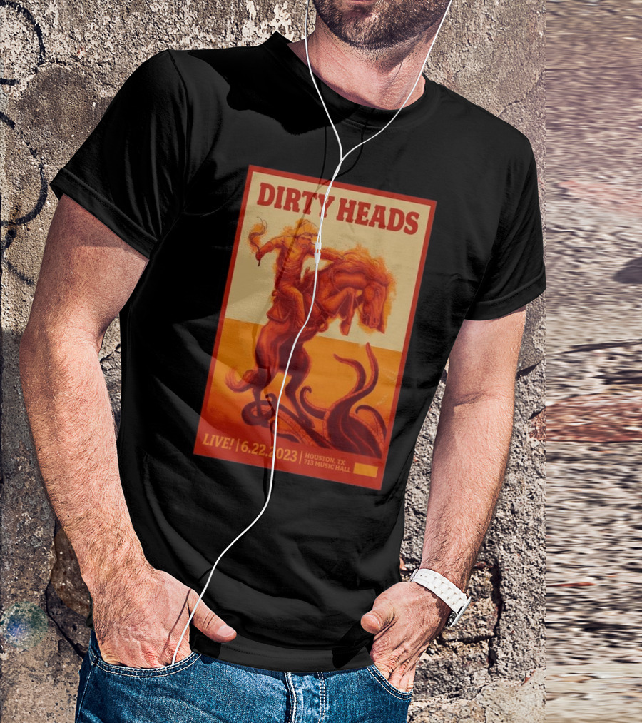 Dirty Heads Live Houston TX 713 Music Hall 6.22.2023 Cowboy And Octopus T-Shirt