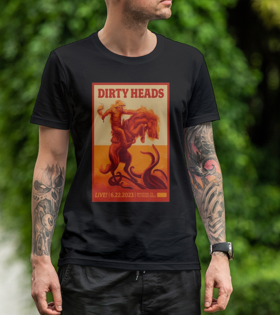 Dirty Heads Live Houston TX 713 Music Hall 6.22.2023 Cowboy And Octopus T-Shirt