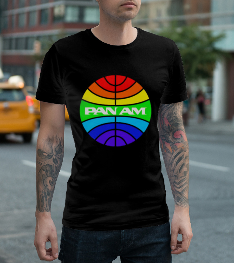 Pan Am Rainbow Circular Emblem T-Shirt