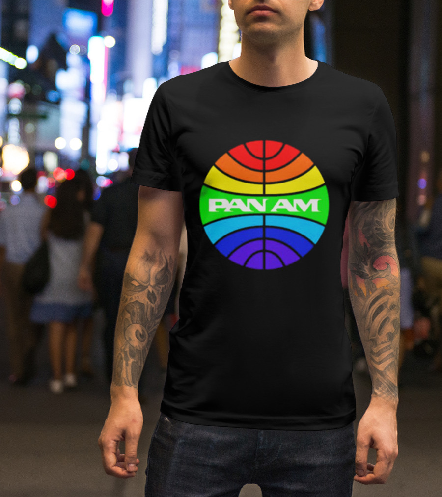 Pan Am Rainbow Circular Emblem T-Shirt