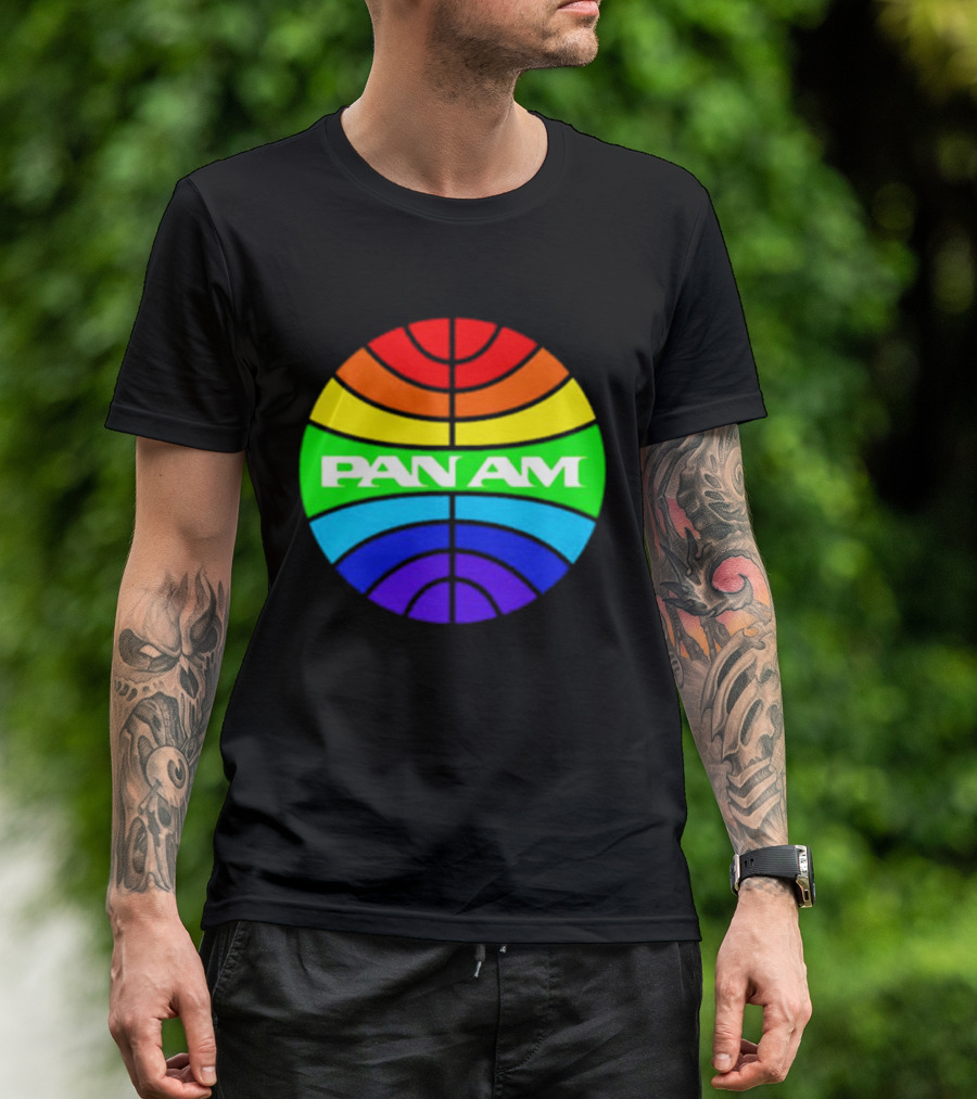 Pan Am Rainbow Circular Emblem T-Shirt
