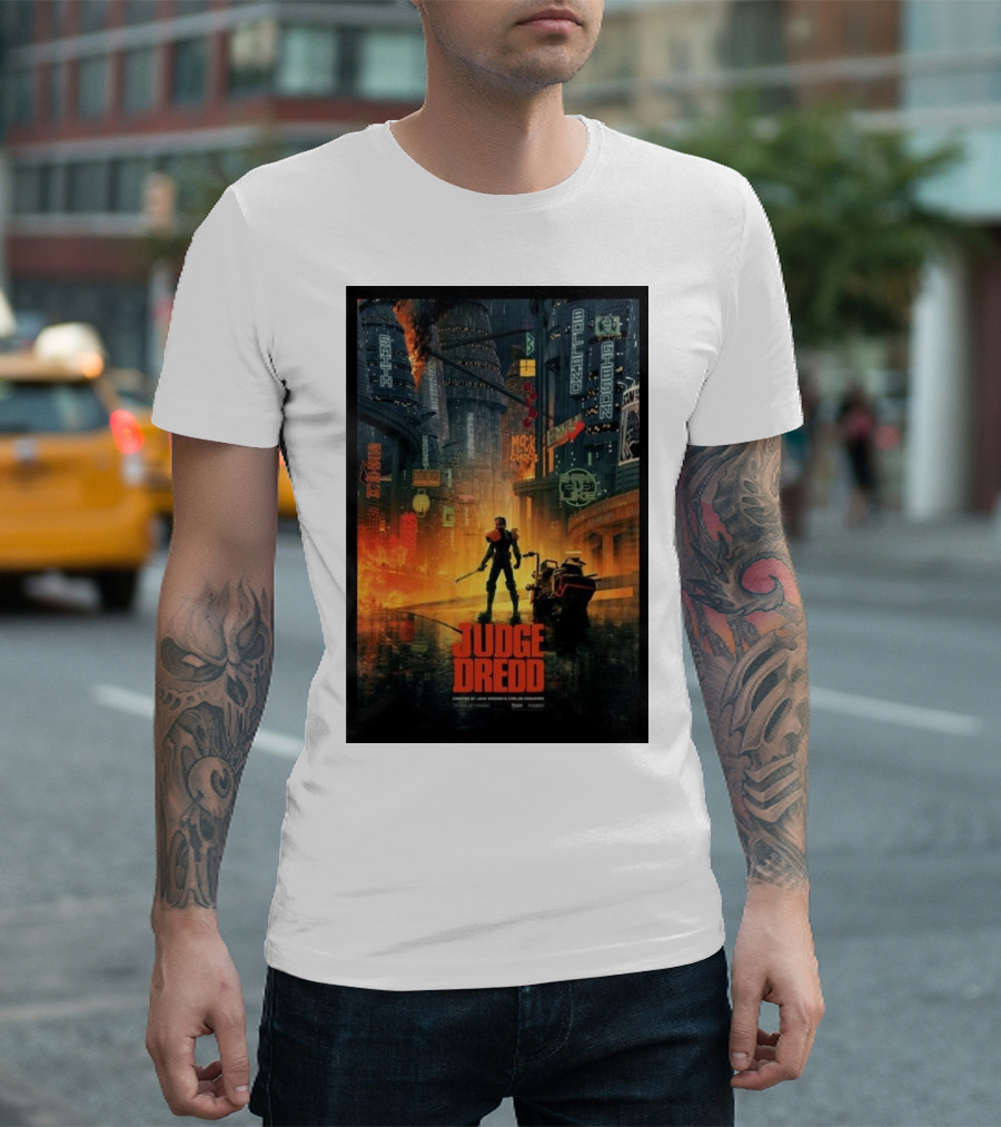 San Diego Comic-Con Judge Dredd Mega-City One Neon Streetscape T-Shirt