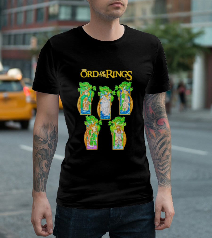 The Lord of the Rings Stained Glass Characters T-Shirt