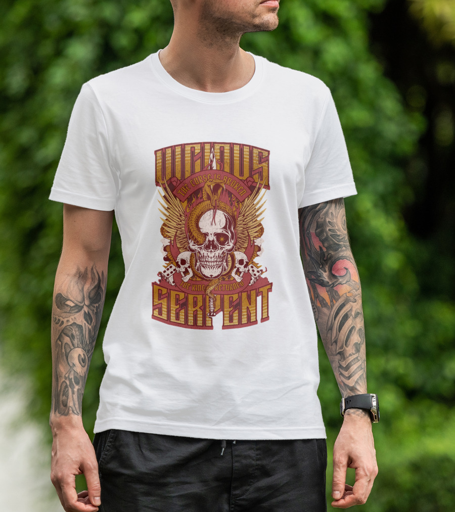 Vicious Serpent The Curse Is Broken The King Has Returned Skull T-Shirt