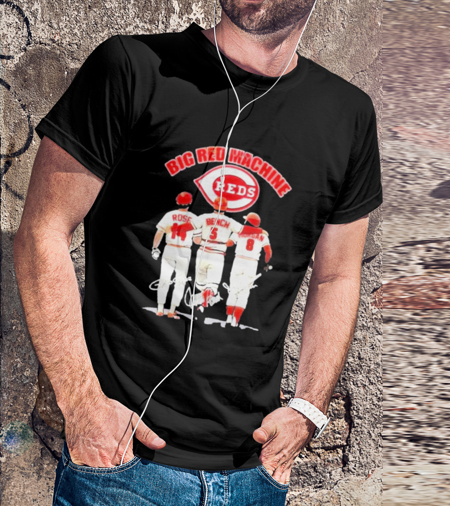 Big Red Machine Cincinnati Reds Rose Bench Morgan T-Shirt