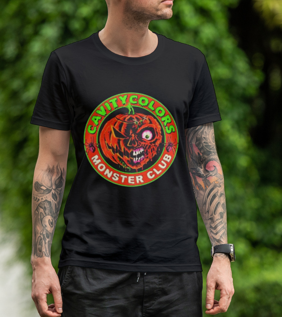 Cavitycolors Monster Club Evil Pumpkin T-Shirt