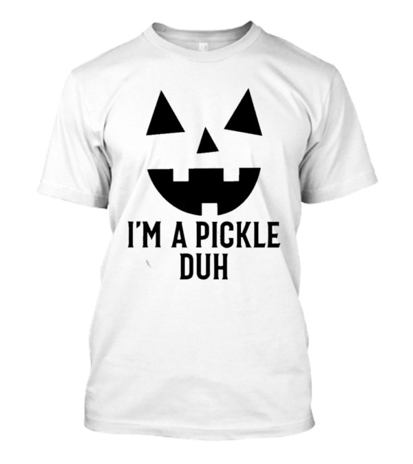I'm A Pickle Duh Halloween Jack-O'-Lantern Face T-Shirt