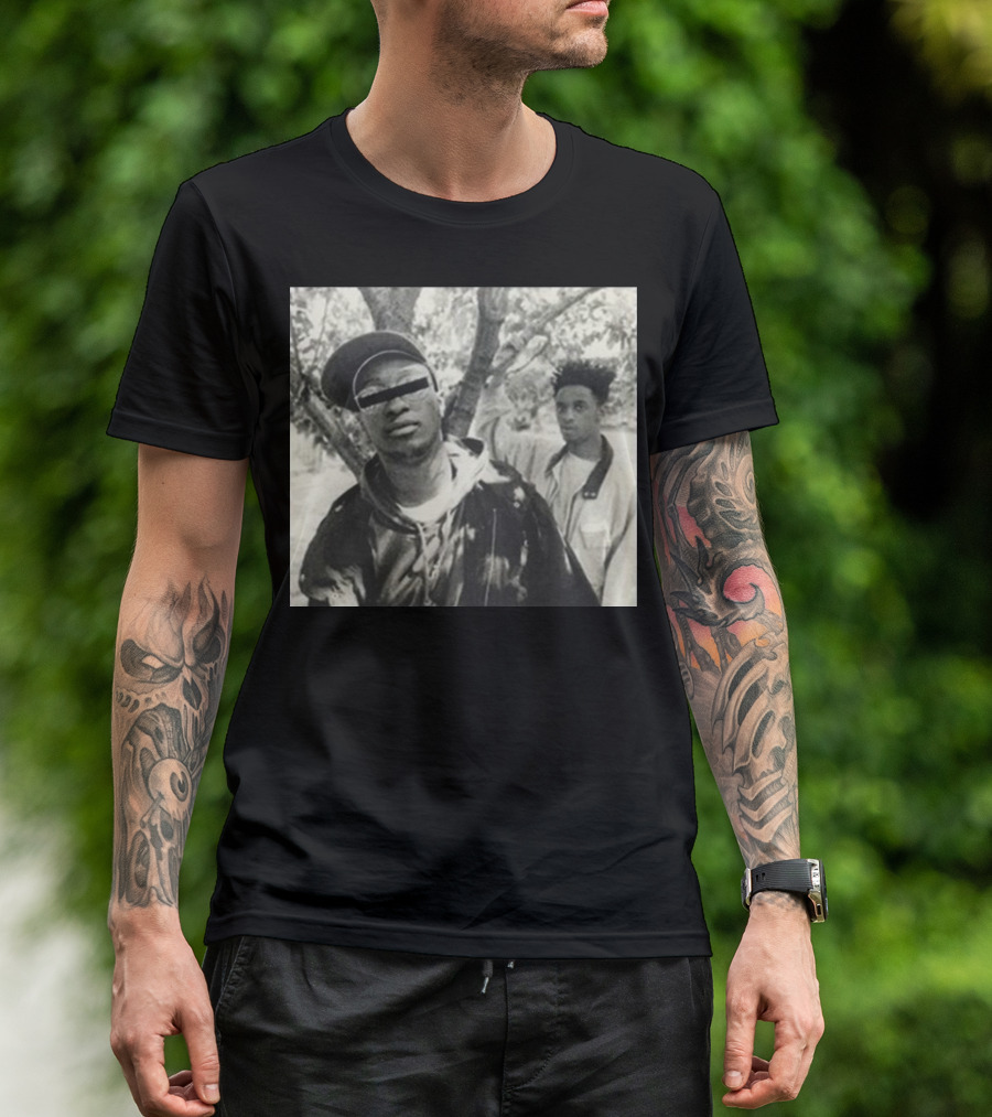 Mf Doom KMD Brothers Rap Iconic Black And White Photo T-Shirt
