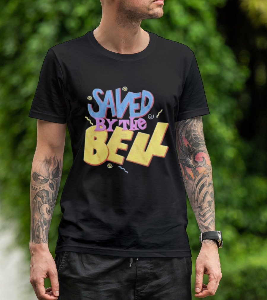 Saved By The Bell 90s Retro Faded Squiggles T-Shirt