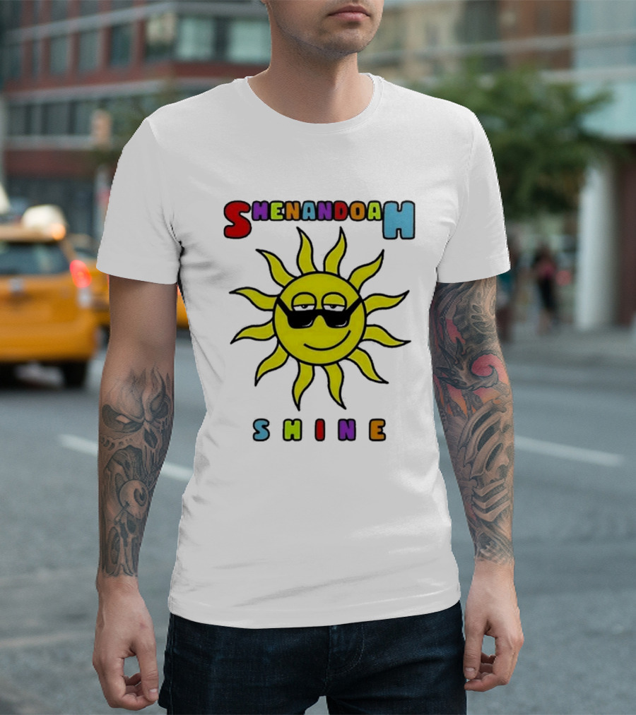 Shenandoah Shine Merch Sunshine Sun with Sunglasses T-Shirt