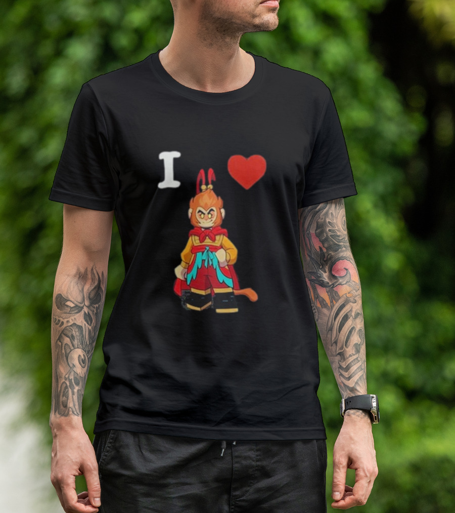 I Love Monkey King Lego Style Figure T-Shirt