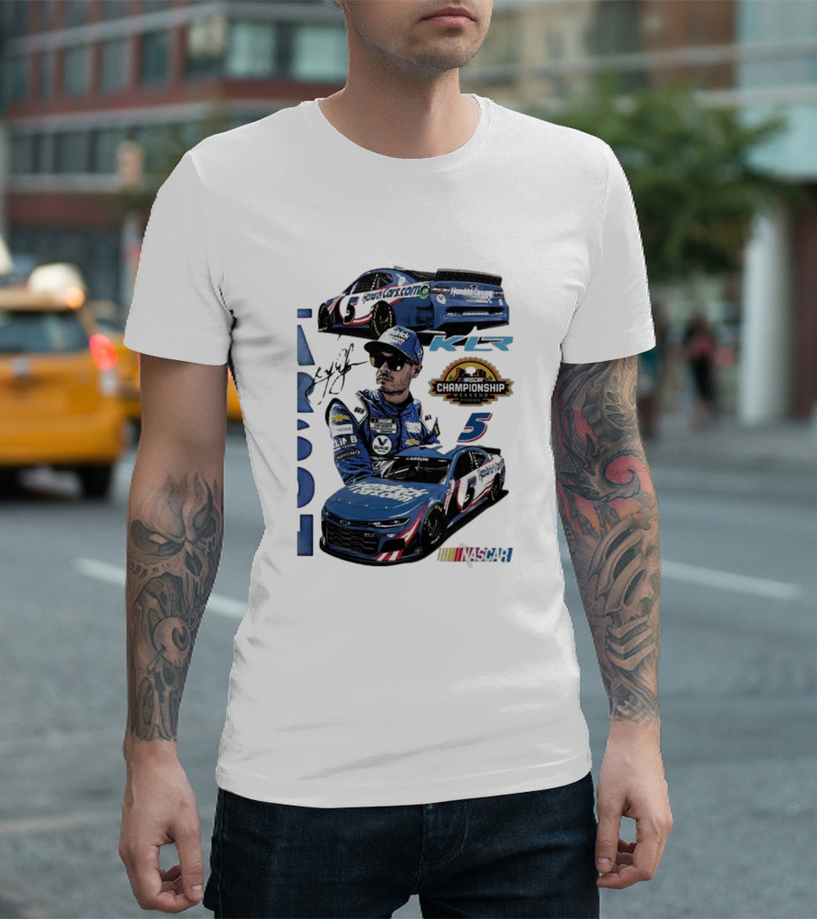 Nascar Championship Kyle Larson 5 HendrickCars.com Signature KLR T-Shirt