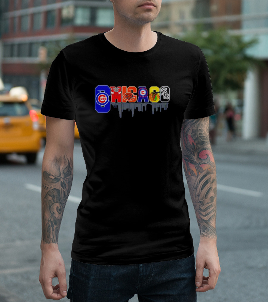 Chicago Cubs White Sox Bears Bulls Blackhawks City Champions T-Shirt
