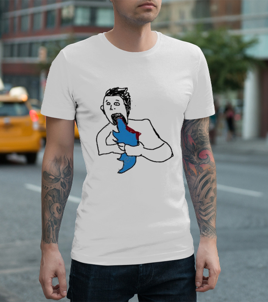 Elon Chewing the Twitter T-Shirt