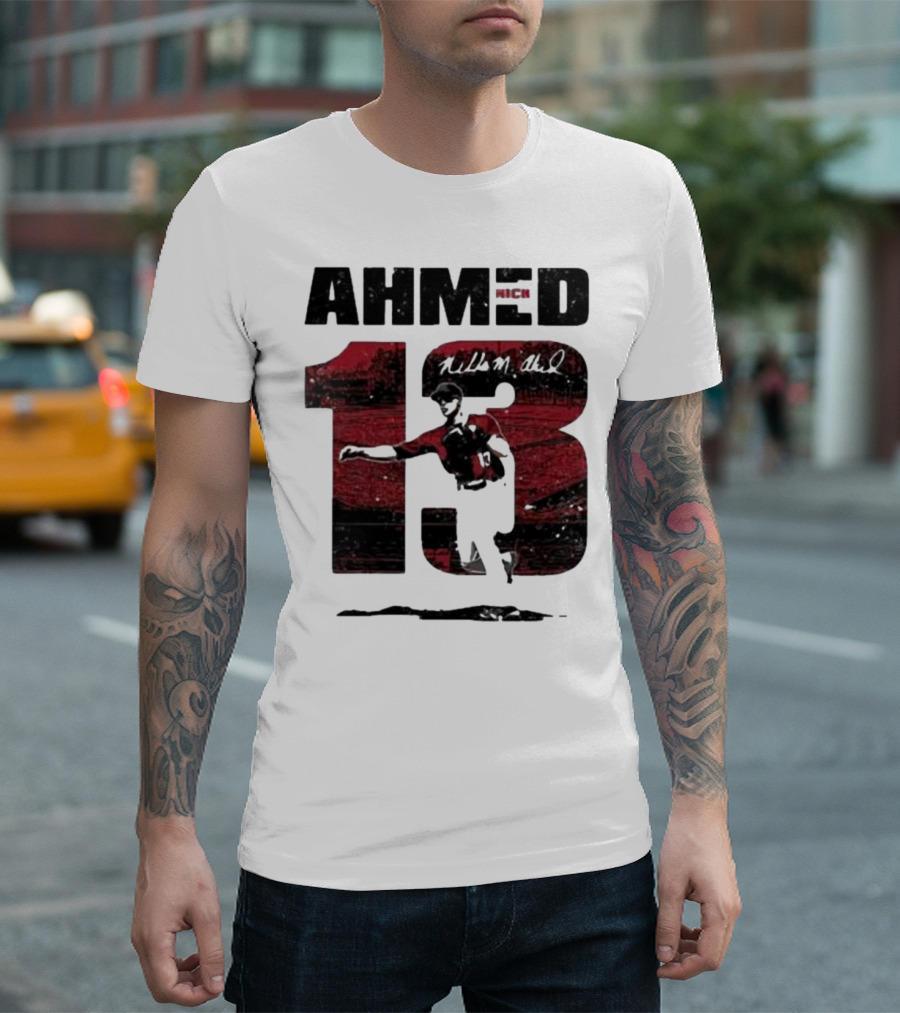 Nick Ahmed 13 Arizona Diamondbacks Baseball Player T-Shirt