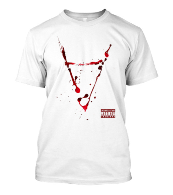 Doja Cat Attention Blood Streaks Symbol Explicit Content Warning T-Shirt