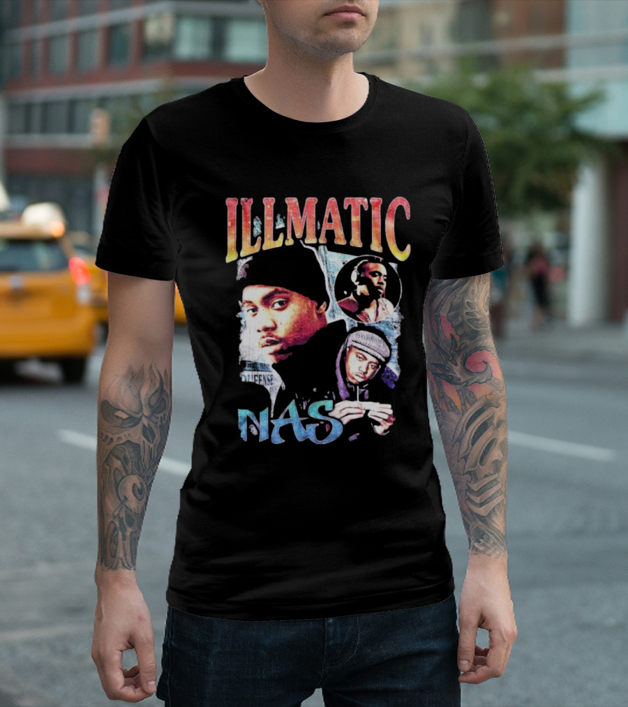 Nas Illmatic Vintage Album Collage T-Shirt
