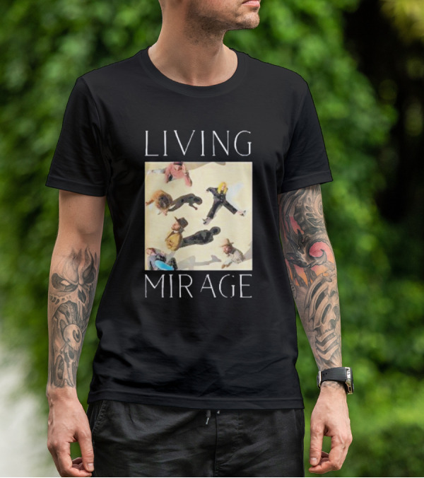 LIVING MIRAGE Album Cover With Band Members Aerial View T-Shirt