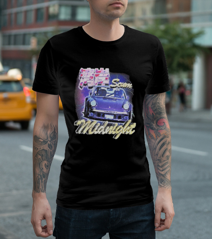 Midnight Scum Neon Car Aesthetic T-Shirt