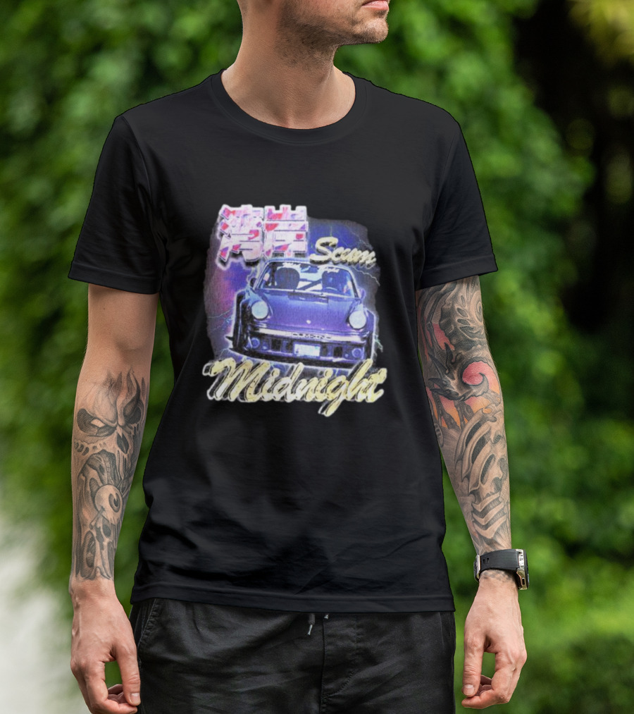 Midnight Scum Neon Car Aesthetic T-Shirt
