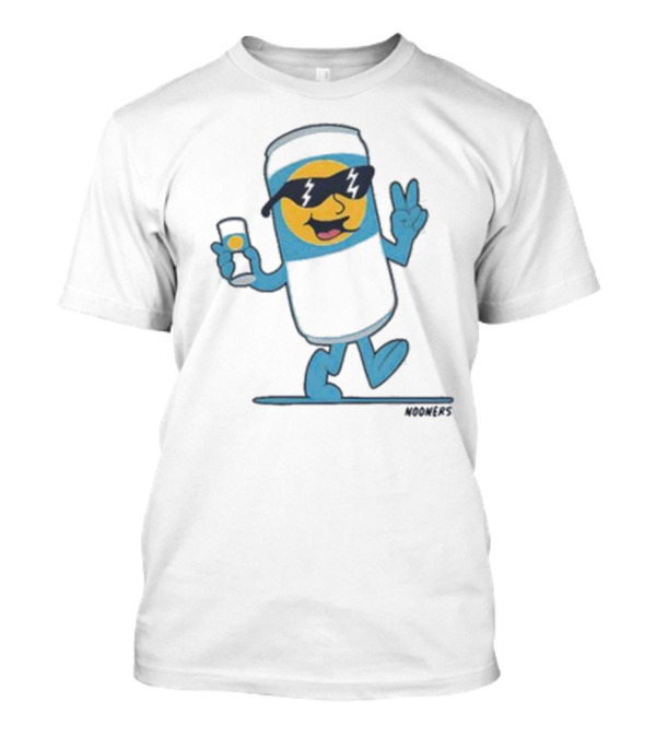 Nooners Cool Blue Drink Character Summer Vibes T-Shirt