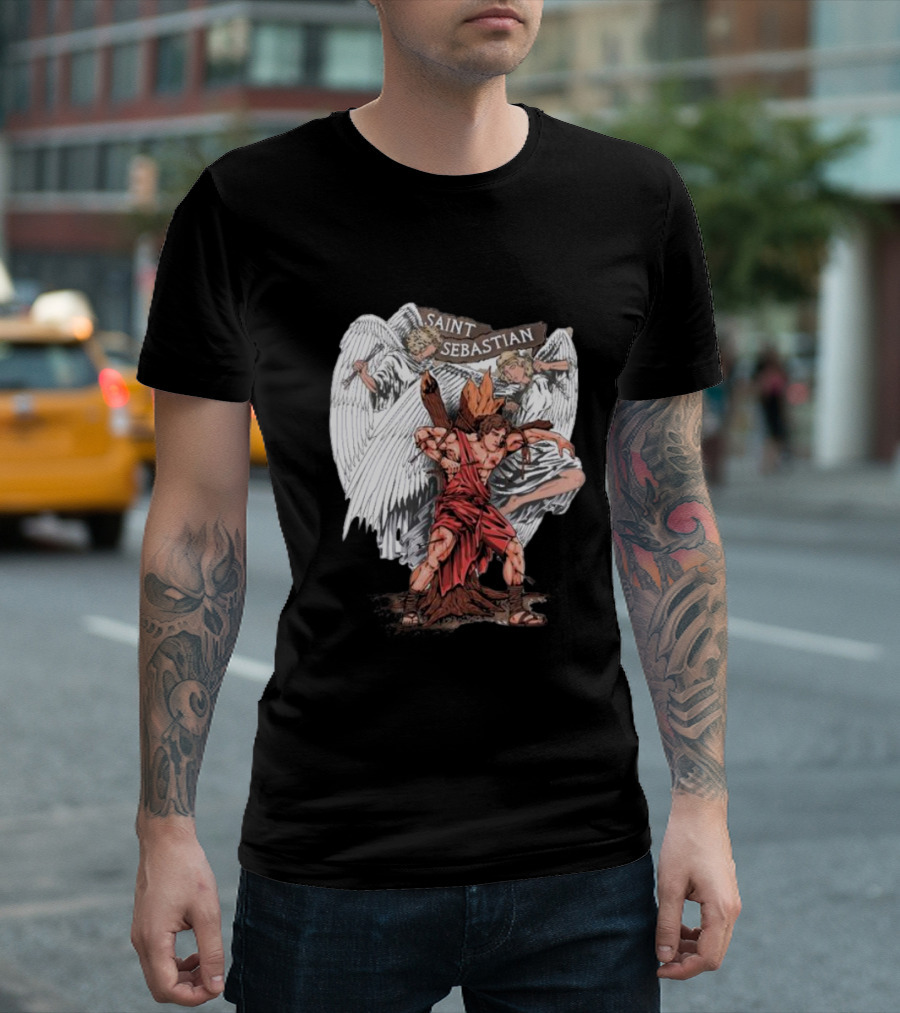 Saint Sebastian Angelic Guardians T-Shirt