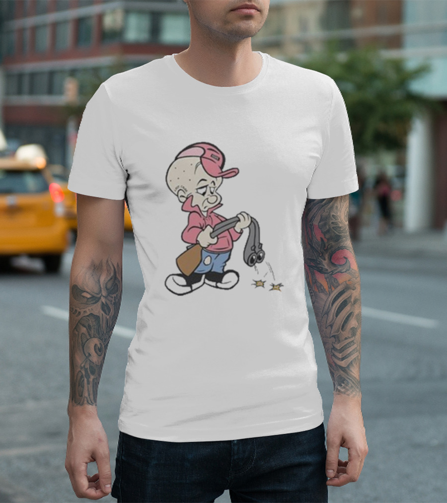 Scum Elmah Parody Elmer Fudd Gangster Suspicious Character Smoking Gun T-Shirt