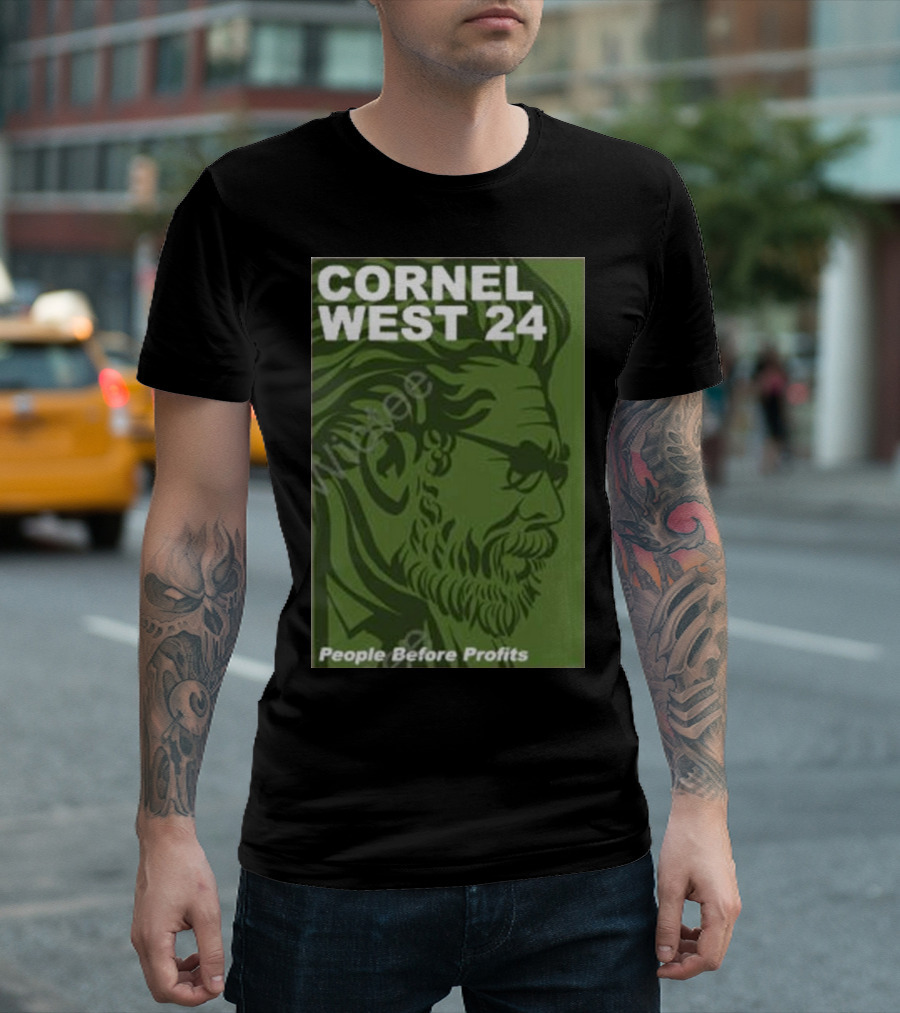 Cornel West 24 People Before Profits Waves Nyc Plover Project T-Shirt
