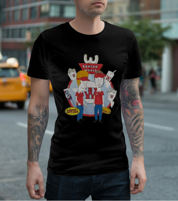 Burger World Beavis And Butt-Head Drink Fries T-Shirt