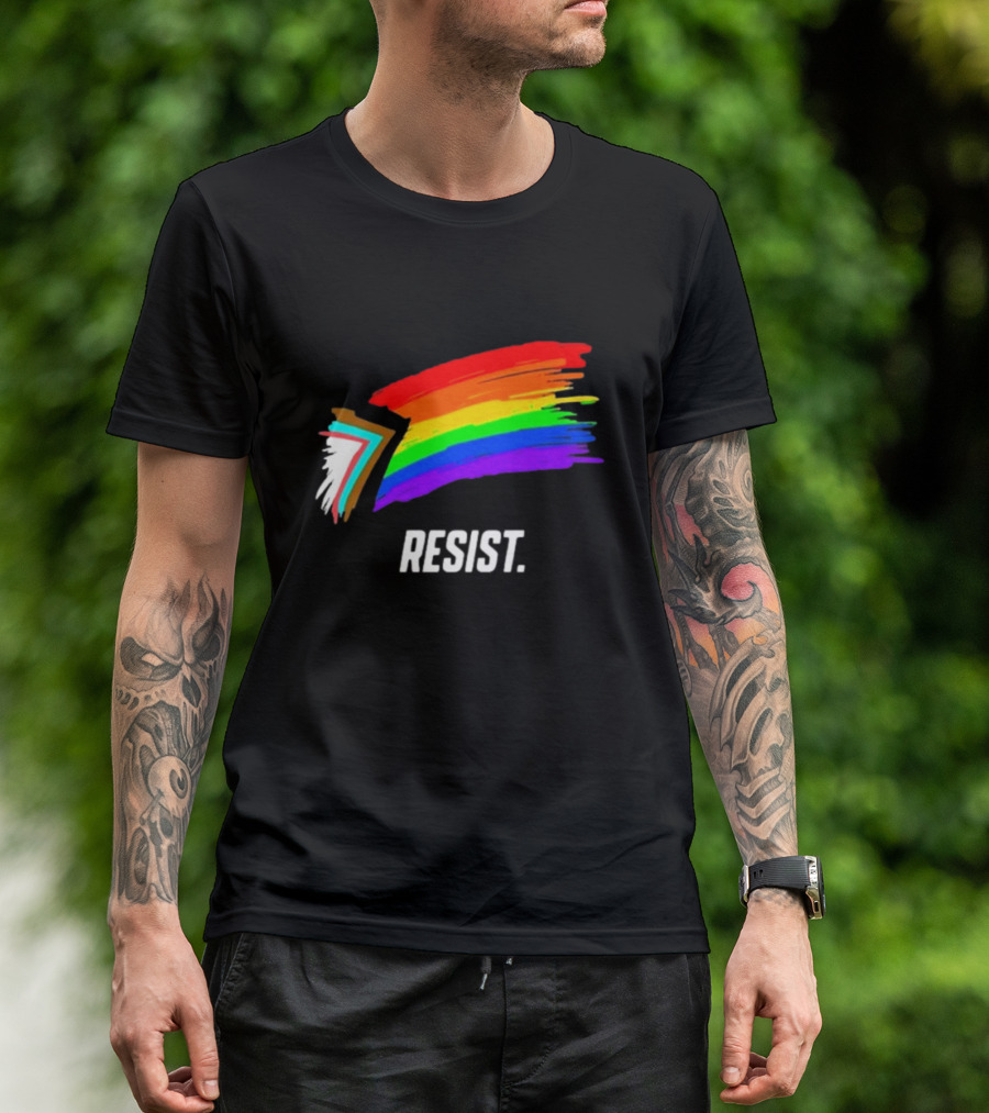 Resist Pride Equality Florida Rainbow Brushstroke T-Shirt