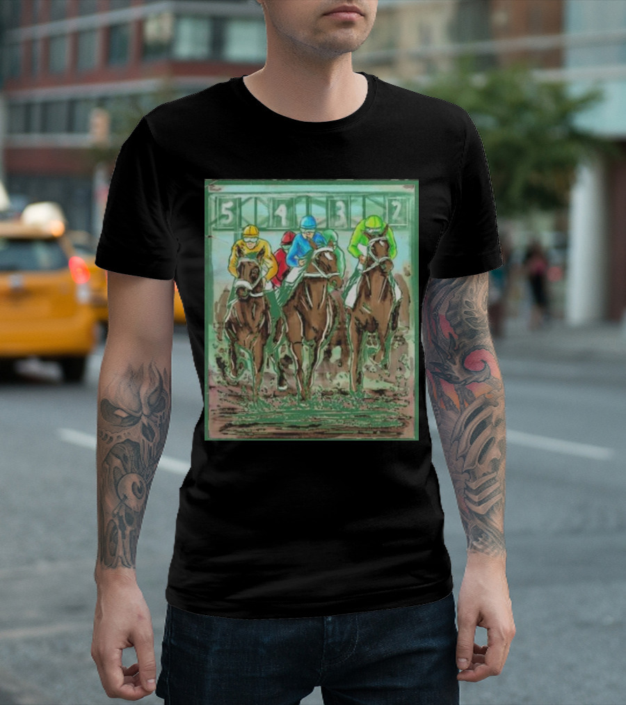 Horse Races Numbered Jockeys Competition T-Shirt