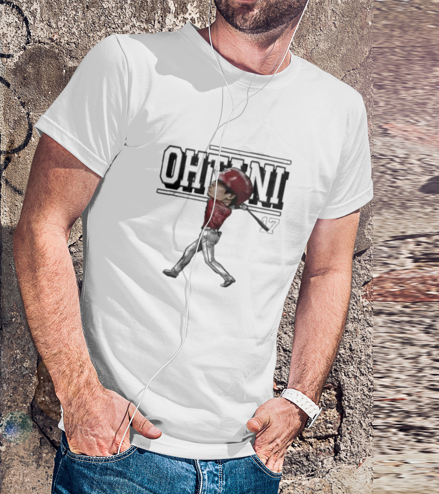 Ohtani Baseball Player Cartoon With Red Helmet T-Shirt