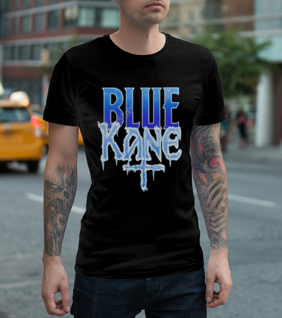 Blue Kane Icy Font Merchandise T-Shirt