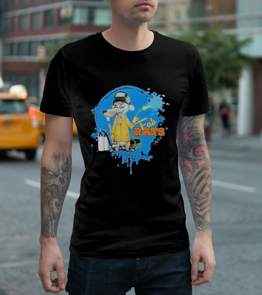 Fab Rats Painter Mouse Cartoon Character T-Shirt