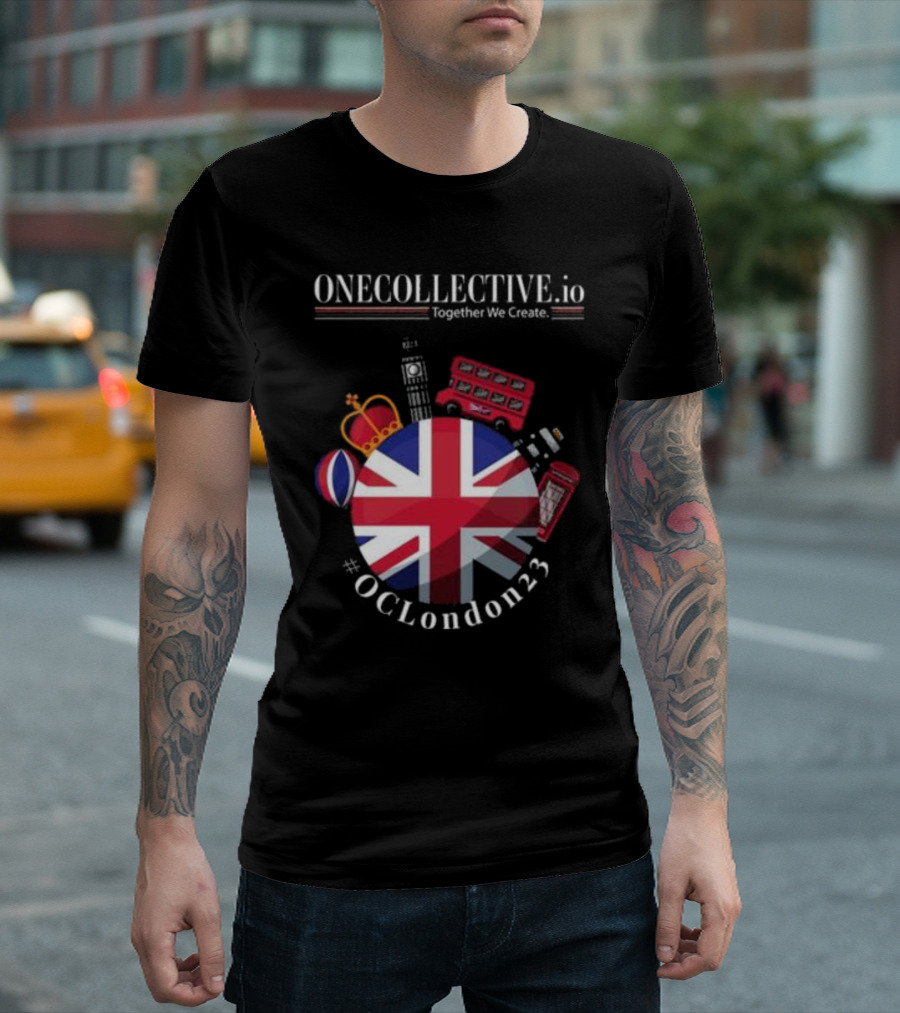 ONECOLLECTIVE.io #OCLondon23 Together We Create British Iconic Symbols T-Shirt