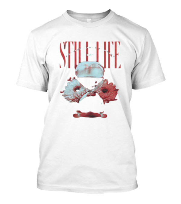 STILL LIFE Nothing Lasts Forever Flowers Hourglass T-Shirt