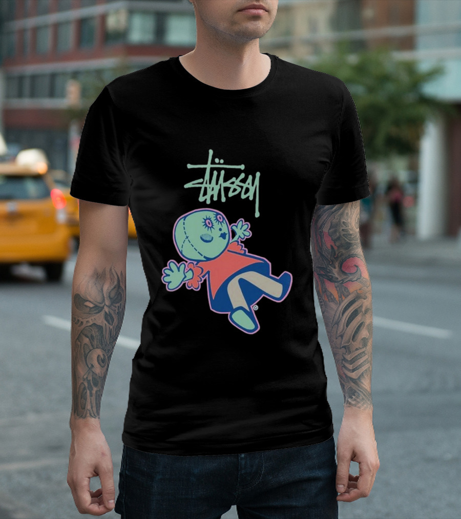 Stussy Dollie Pastel Stitched Character T-Shirt