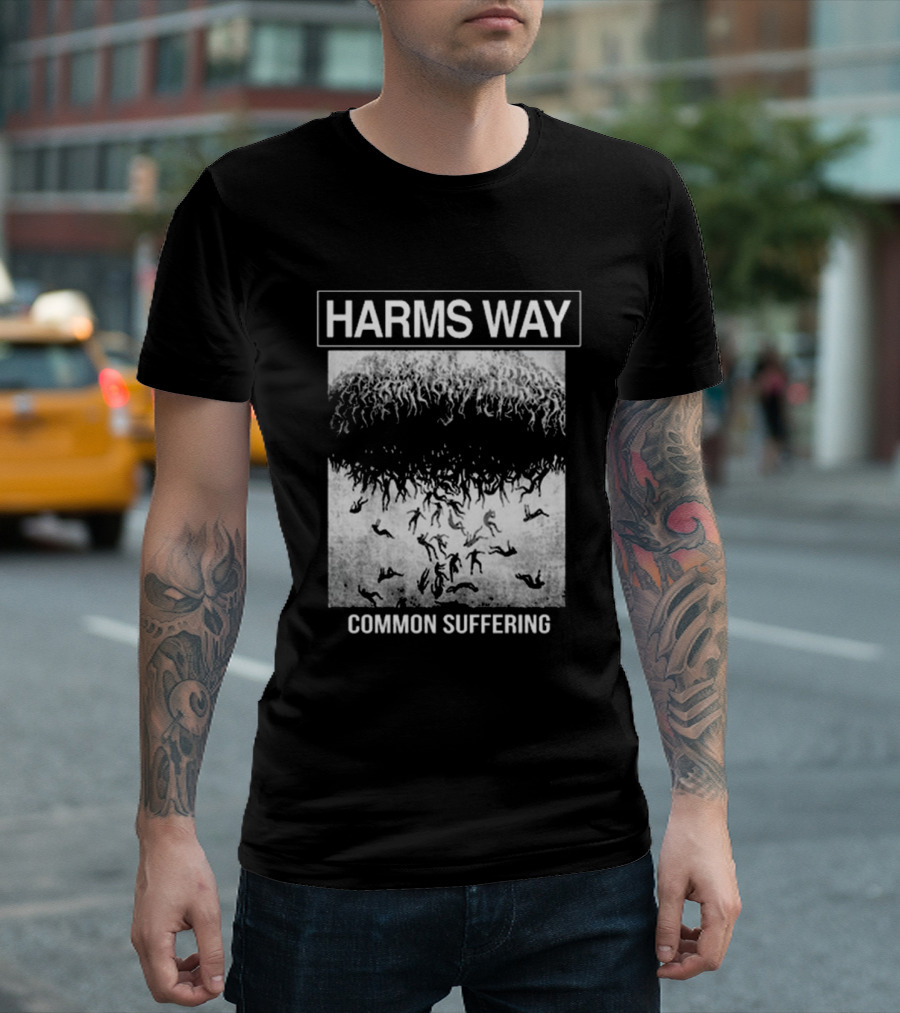 HARMS WAY Common Suffering Falling Figures T-Shirt