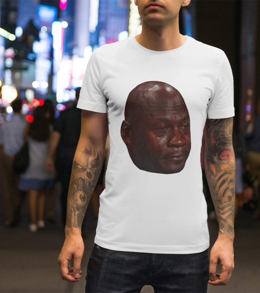 Crying Michael Jordan Meme Iconic Expression T-Shirt