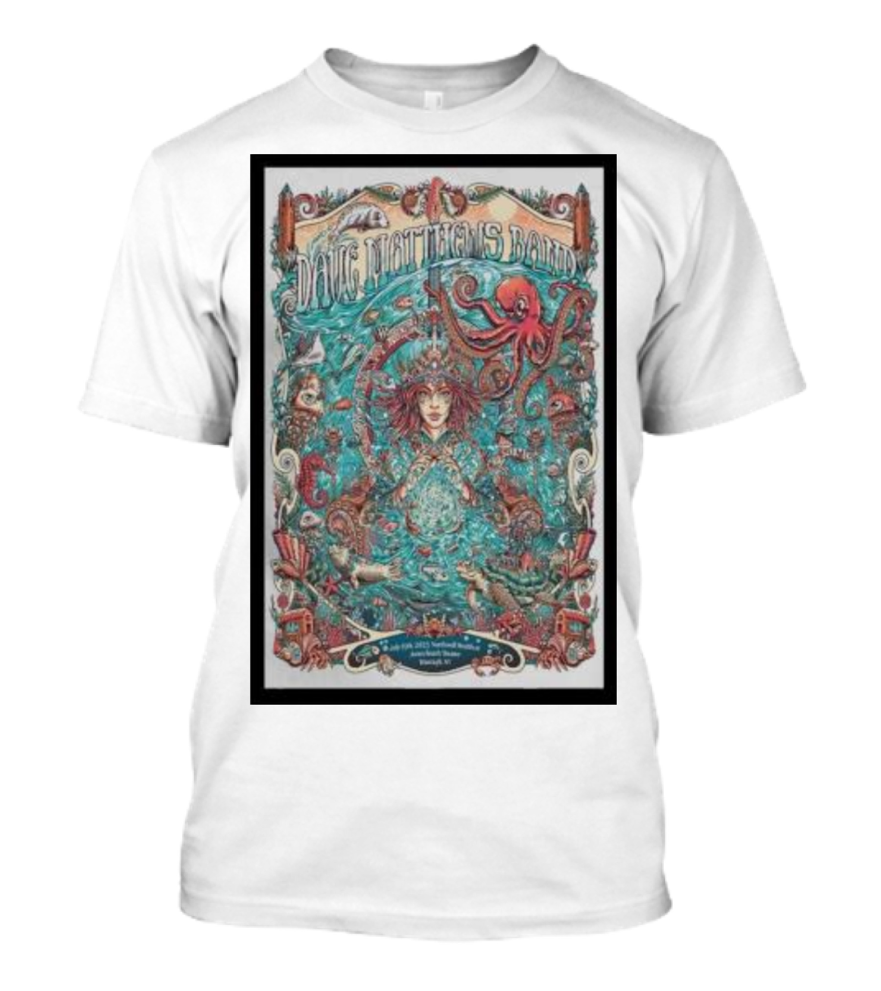 Dave Matthews Band Oceanic Art Northwell Health Jones Beach Theater Wantagh T-Shirt