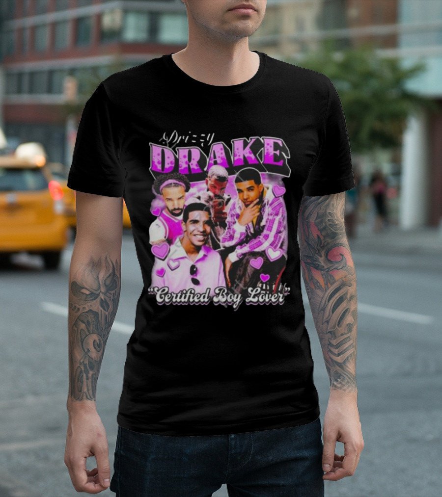Drizzy Drake Certified Boy Lover Hearts Collage T-Shirt
