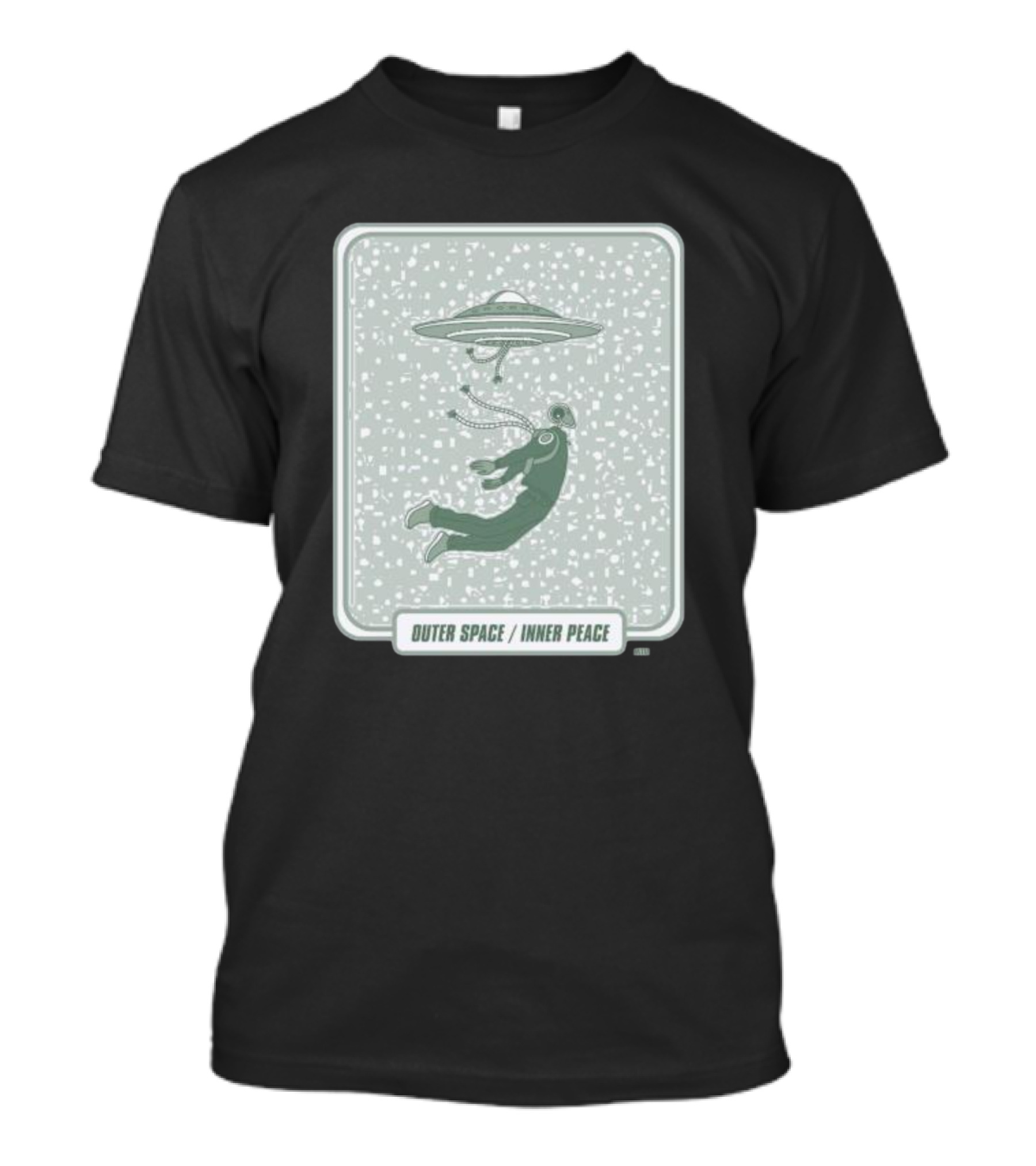 Outer Space Inner Peace UFO Astronaut Tranquility T-Shirt