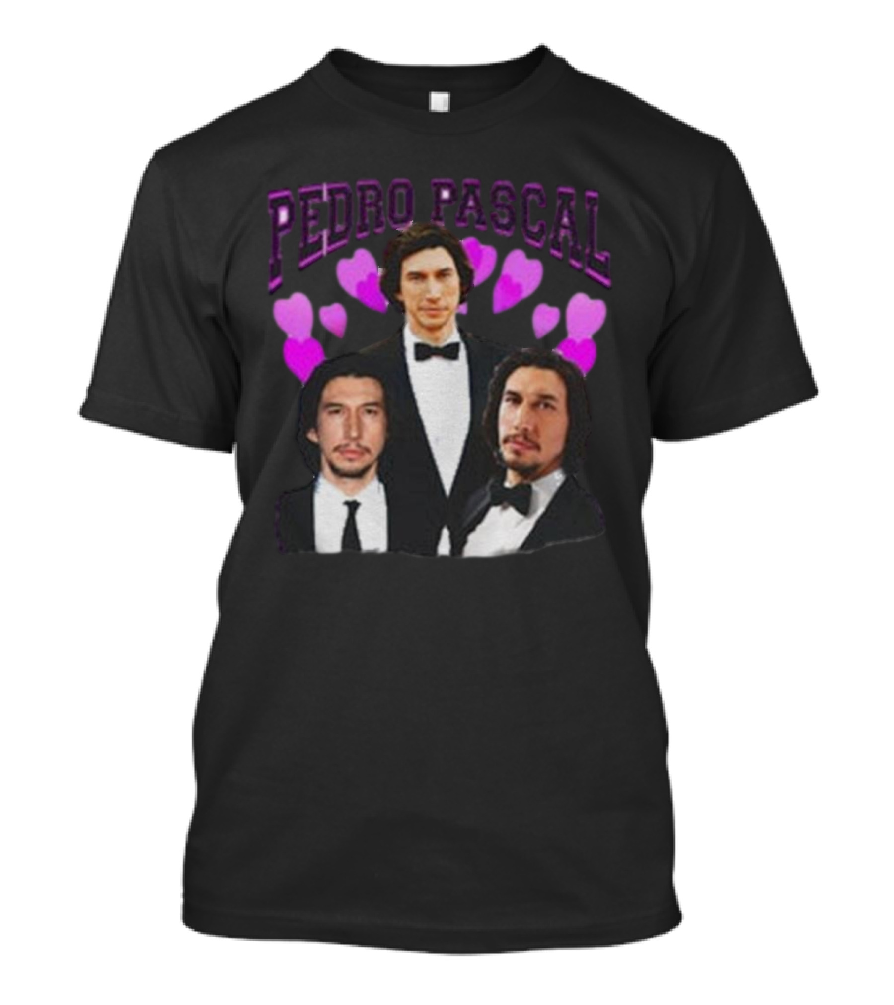 PEDRO PASCAL Hearts Tuxedo Trio T-Shirt