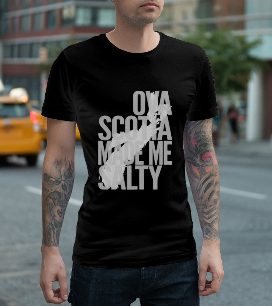 Nova Scotia Made Me Salty Ova Coast Map T-Shirt