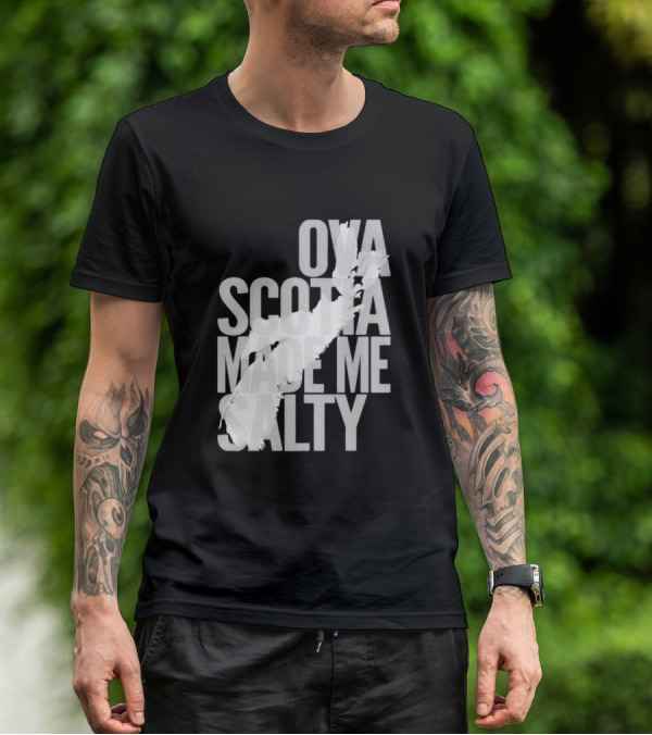 Nova Scotia Made Me Salty Ova Coast Map T-Shirt