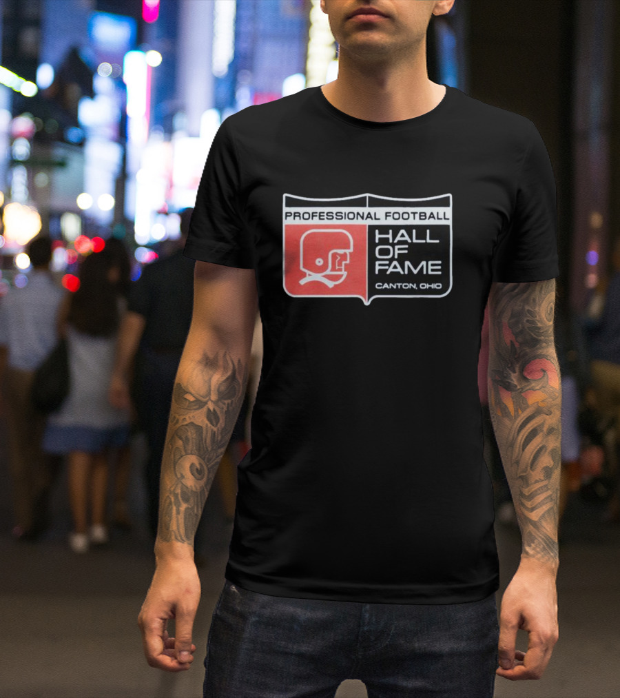 Professional Football Hall Of Fame Canton Ohio Vintage Helmet T-Shirt