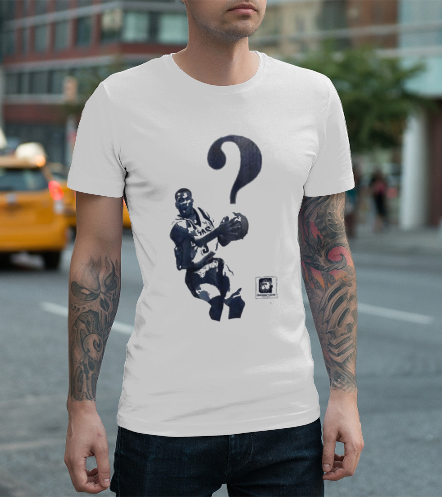 The Answer Georgetown University Allen Iverson Basketball Icon with Question Mark T-Shirt